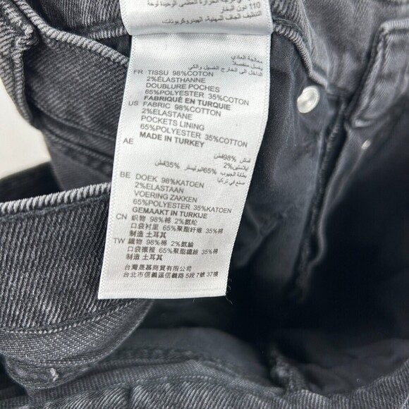 SANDRO Paris Black Dark Wash Button Fly Distressed High Rise Skinny Jeans 30 - Picture 10 of 10